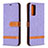 Custodia Portafoglio In Pelle Cover con Supporto B16F per Samsung Galaxy S20 FE 4G Lavanda