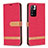 Custodia Portafoglio In Pelle Cover con Supporto B16F per Xiaomi Mi 11i 5G (2022) Rosso