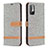 Custodia Portafoglio In Pelle Cover con Supporto B16F per Xiaomi POCO M3 Pro 5G Grigio