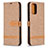 Custodia Portafoglio In Pelle Cover con Supporto B16F per Xiaomi Poco M5S Oro