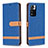 Custodia Portafoglio In Pelle Cover con Supporto B16F per Xiaomi Poco X4 NFC Blu