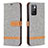 Custodia Portafoglio In Pelle Cover con Supporto B16F per Xiaomi Redmi 10 (2022) Grigio