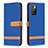 Custodia Portafoglio In Pelle Cover con Supporto B16F per Xiaomi Redmi 10 4G Blu