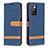 Custodia Portafoglio In Pelle Cover con Supporto B16F per Xiaomi Redmi 10 4G Blu Notte