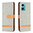 Custodia Portafoglio In Pelle Cover con Supporto B16F per Xiaomi Redmi 10 5G Grigio