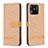 Custodia Portafoglio In Pelle Cover con Supporto B16F per Xiaomi Redmi 10 India Oro