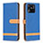 Custodia Portafoglio In Pelle Cover con Supporto B16F per Xiaomi Redmi 10 Power Blu