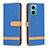 Custodia Portafoglio In Pelle Cover con Supporto B16F per Xiaomi Redmi 10 Prime Plus 5G Blu