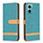Custodia Portafoglio In Pelle Cover con Supporto B16F per Xiaomi Redmi 10 Prime Plus 5G Verde