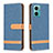 Custodia Portafoglio In Pelle Cover con Supporto B16F per Xiaomi Redmi 11 Prime 5G Blu Notte