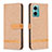 Custodia Portafoglio In Pelle Cover con Supporto B16F per Xiaomi Redmi 11 Prime 5G Oro
