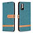 Custodia Portafoglio In Pelle Cover con Supporto B16F per Xiaomi Redmi Note 10 5G Verde
