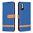 Custodia Portafoglio In Pelle Cover con Supporto B16F per Xiaomi Redmi Note 10T 5G Blu