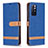 Custodia Portafoglio In Pelle Cover con Supporto B16F per Xiaomi Redmi Note 11 5G Blu