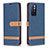 Custodia Portafoglio In Pelle Cover con Supporto B16F per Xiaomi Redmi Note 11 5G Blu Notte