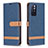Custodia Portafoglio In Pelle Cover con Supporto B16F per Xiaomi Redmi Note 11T 5G Blu Notte