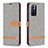 Custodia Portafoglio In Pelle Cover con Supporto B16F per Xiaomi Redmi Note 11T 5G Grigio
