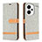 Custodia Portafoglio In Pelle Cover con Supporto B16F per Xiaomi Redmi Note 13 Pro+ Plus 5G Grigio