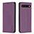 Custodia Portafoglio In Pelle Cover con Supporto B17F per Google Pixel 7 5G Viola