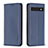 Custodia Portafoglio In Pelle Cover con Supporto B17F per Google Pixel 7 Pro 5G Blu