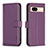 Custodia Portafoglio In Pelle Cover con Supporto B17F per Google Pixel 8a 5G Viola