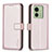 Custodia Portafoglio In Pelle Cover con Supporto B17F per Motorola Moto Edge 40 5G Oro Rosa