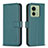 Custodia Portafoglio In Pelle Cover con Supporto B17F per Motorola Moto Edge 40 5G Verde