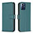 Custodia Portafoglio In Pelle Cover con Supporto B17F per Motorola Moto G Play (2023) Verde