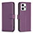 Custodia Portafoglio In Pelle Cover con Supporto B17F per Motorola Moto G13 Viola