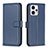 Custodia Portafoglio In Pelle Cover con Supporto B17F per Motorola Moto G23 Blu