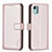 Custodia Portafoglio In Pelle Cover con Supporto B17F per Nokia C12 Oro Rosa