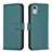 Custodia Portafoglio In Pelle Cover con Supporto B17F per Nokia C12 Plus Verde