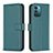 Custodia Portafoglio In Pelle Cover con Supporto B17F per Nokia G11 Verde