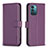 Custodia Portafoglio In Pelle Cover con Supporto B17F per Nokia G11 Viola