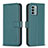 Custodia Portafoglio In Pelle Cover con Supporto B17F per Nokia G22 Verde