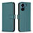 Custodia Portafoglio In Pelle Cover con Supporto B17F per Xiaomi Poco C65 Verde