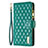 Custodia Portafoglio In Pelle Cover con Supporto B18F per Oppo A2 5G Verde