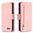 Custodia Portafoglio In Pelle Cover con Supporto B18F per Samsung Galaxy A30S Oro Rosa