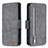 Custodia Portafoglio In Pelle Cover con Supporto B18F per Samsung Galaxy A50S Grigio