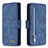 Custodia Portafoglio In Pelle Cover con Supporto B18F per Samsung Galaxy A71 4G A715 Blu