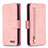 Custodia Portafoglio In Pelle Cover con Supporto B18F per Samsung Galaxy A71 4G A715 Oro Rosa