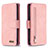 Custodia Portafoglio In Pelle Cover con Supporto B18F per Samsung Galaxy M80S Oro Rosa