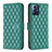 Custodia Portafoglio In Pelle Cover con Supporto B19F per Motorola Moto G Play Gen 2 Verde