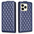 Custodia Portafoglio In Pelle Cover con Supporto B19F per Realme C51 Blu