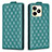 Custodia Portafoglio In Pelle Cover con Supporto B19F per Realme Narzo N53 Verde