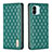 Custodia Portafoglio In Pelle Cover con Supporto B19F per Xiaomi Poco C51 Verde