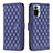 Custodia Portafoglio In Pelle Cover con Supporto B19F per Xiaomi Redmi Note 10 Pro 4G Blu