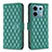 Custodia Portafoglio In Pelle Cover con Supporto B20F per Xiaomi Redmi Note 13 Pro 5G Verde