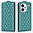 Custodia Portafoglio In Pelle Cover con Supporto B20F per Xiaomi Redmi Note 13 Pro+ Plus 5G Verde