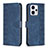 Custodia Portafoglio In Pelle Cover con Supporto B21F per Motorola Moto G23 Blu